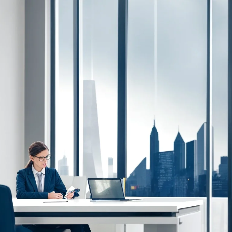 محامي يراجع عقداً