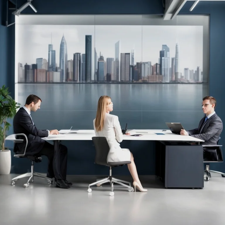 فريق عمل قانوني في اجتماع